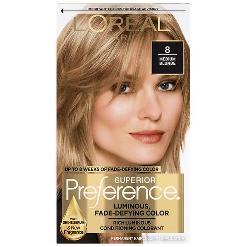 Buy LOreal Preference Haircolor, Medium Blonde 8 & More  drugstore 